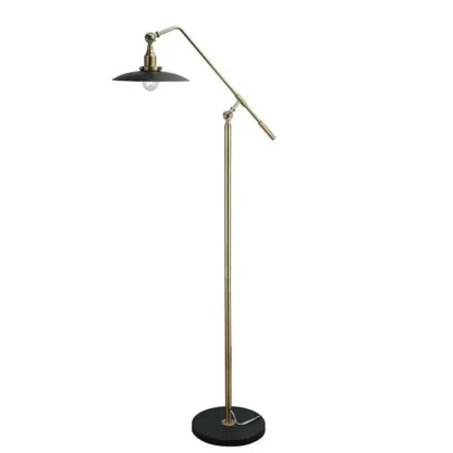 Adjustable Industrial Retro Metal Standing Floor Lamp Image - 2