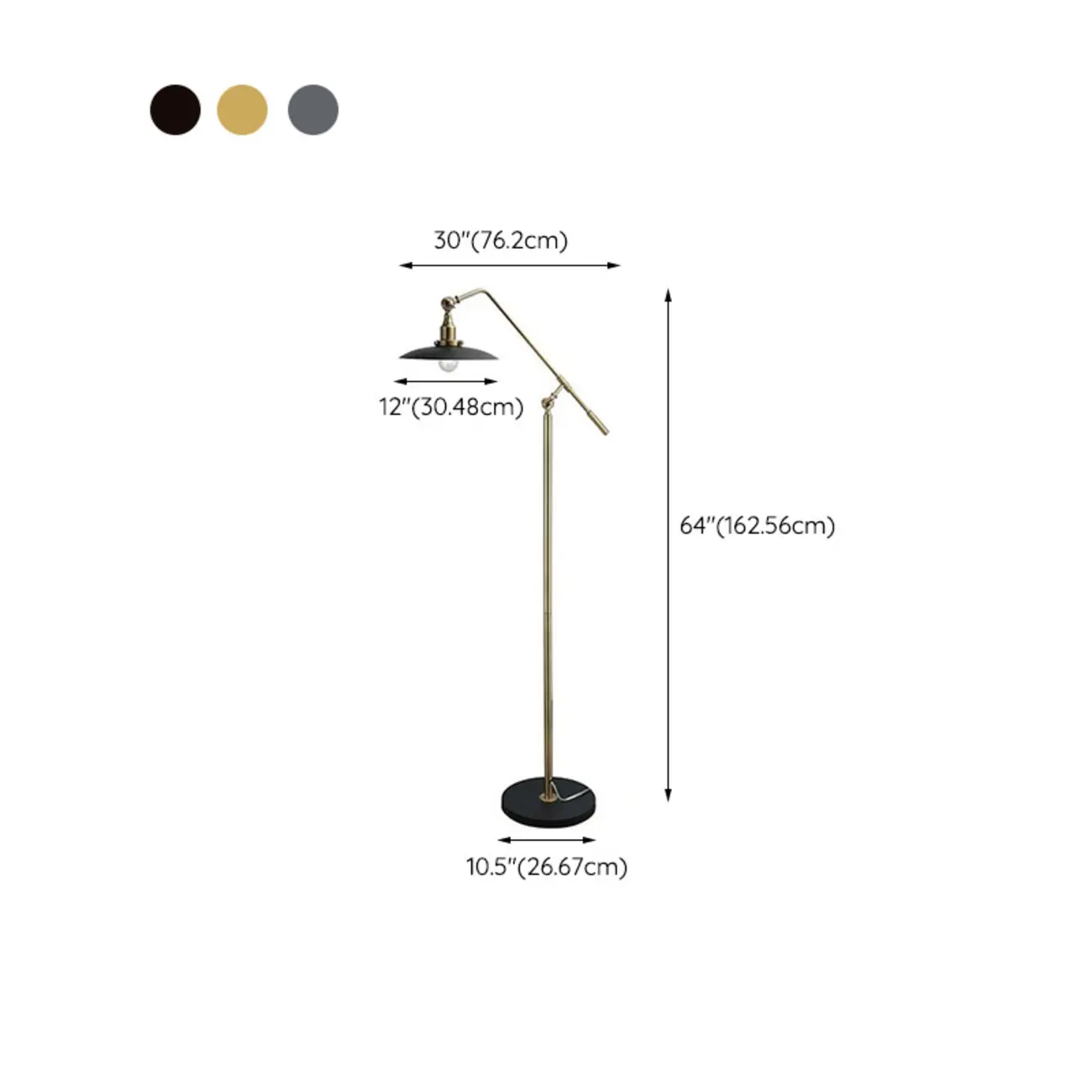 Adjustable Industrial Retro Metal Standing Floor Lamp #size | homeyfad