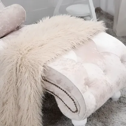 Modern Solid Armless Flannel Chaise Lounge Image - 4