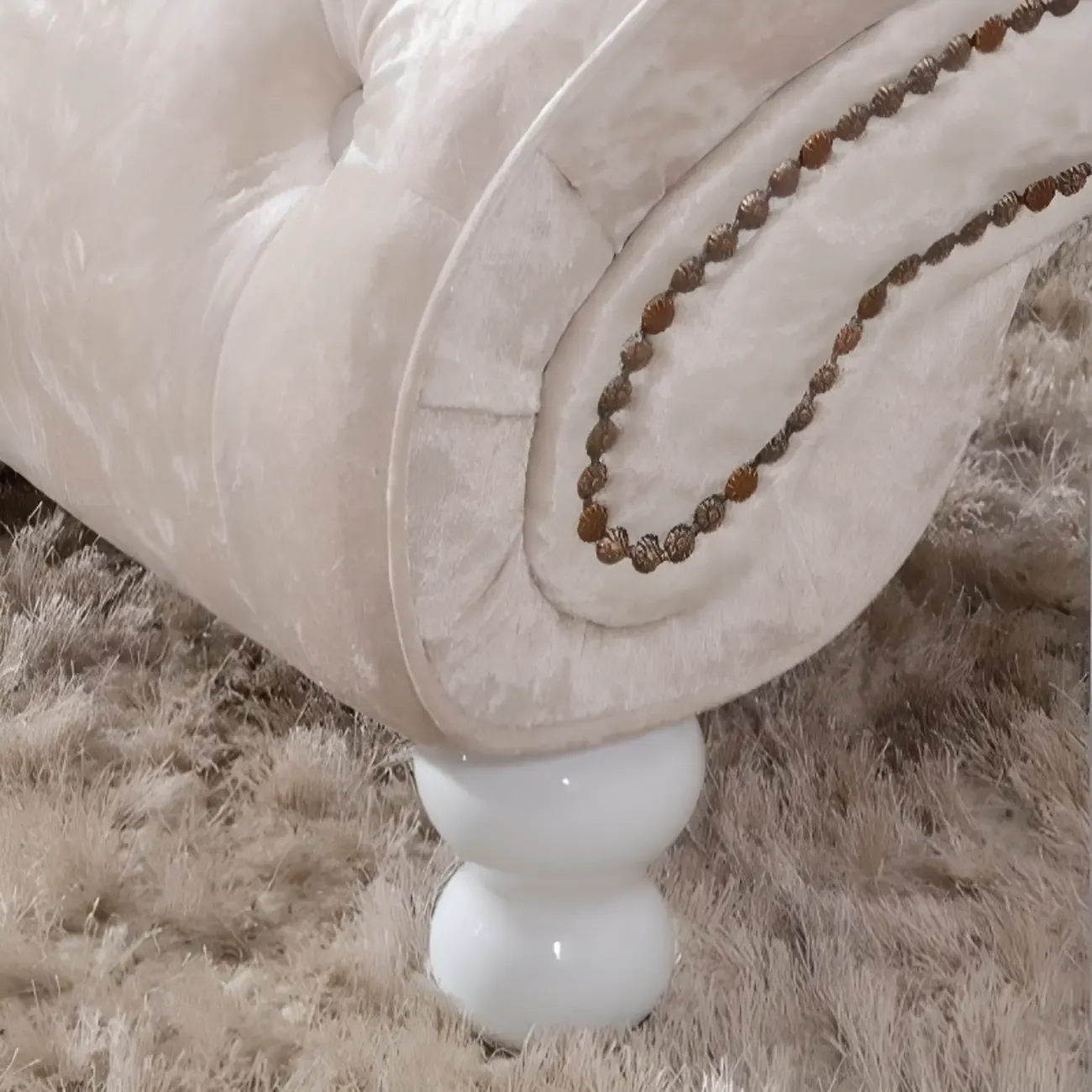 Modern Solid Armless Flannel Chaise Lounge Image - 5