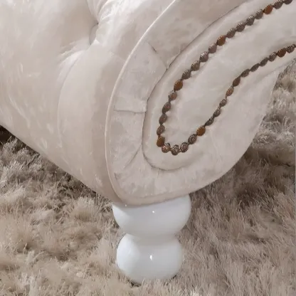 Modern Solid Armless Flannel Chaise Lounge Image - 5