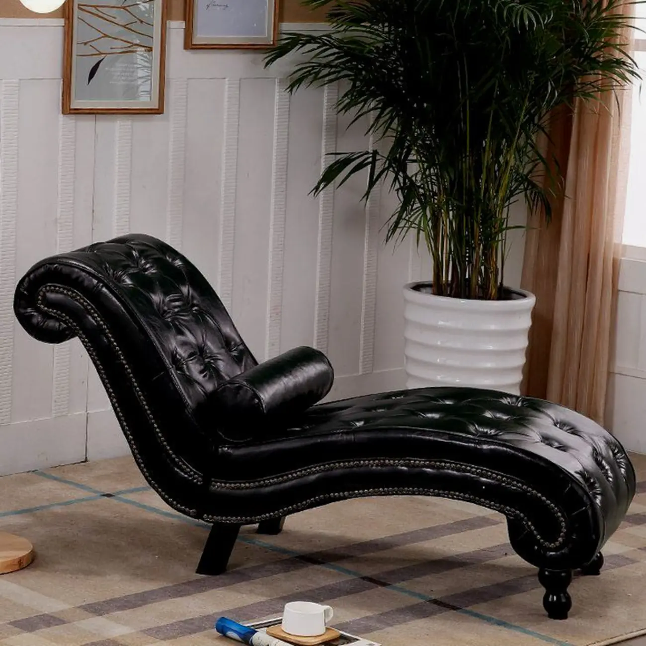 Modern Solid Armless Flannel Chaise Lounge Image - 22 | homeyfad