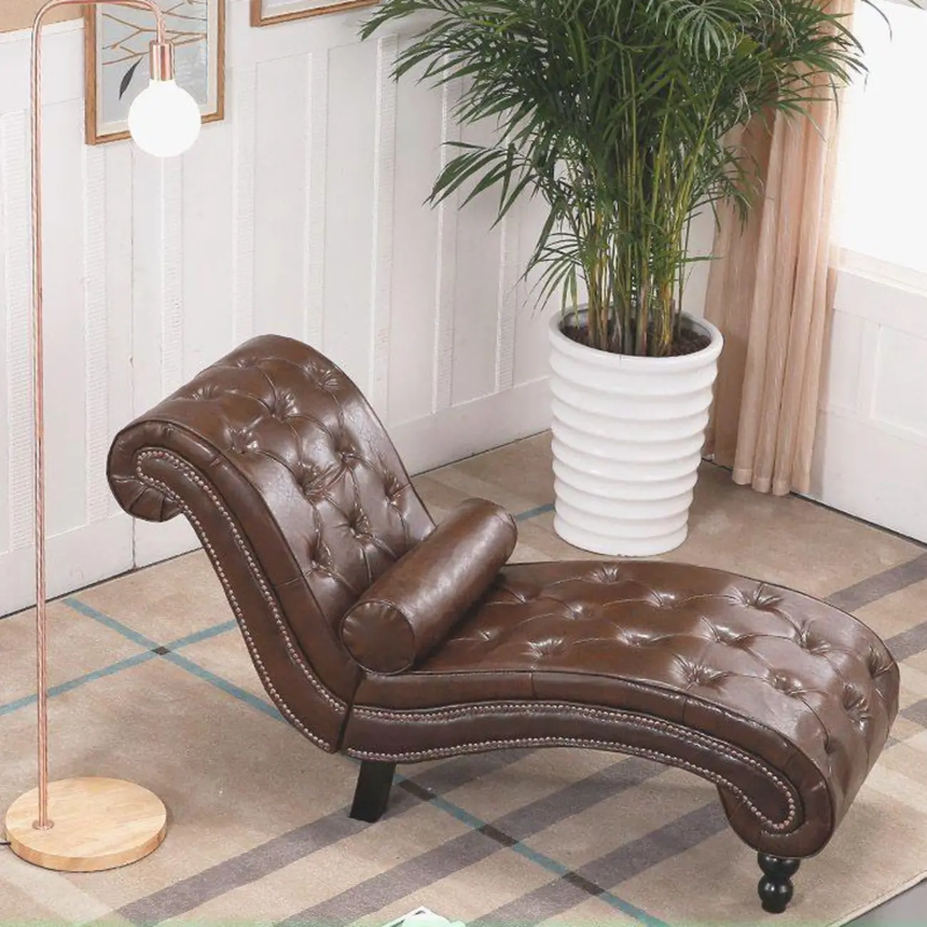Modern Solid Armless Flannel Chaise Lounge Image - 24 | homeyfad