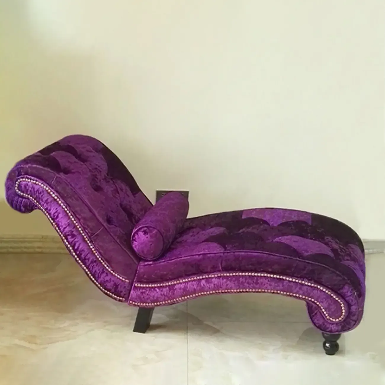 Modern Solid Armless Flannel Chaise Lounge Image - 26