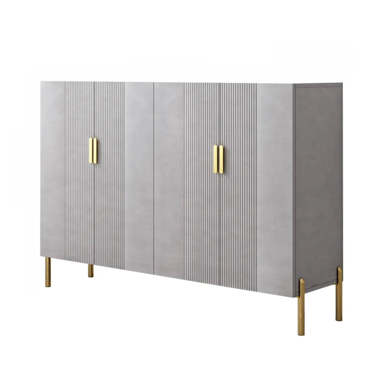 Hallway Wood White Shoe Storage Cabinet with Gold Legs Image - 17 | homeyfad