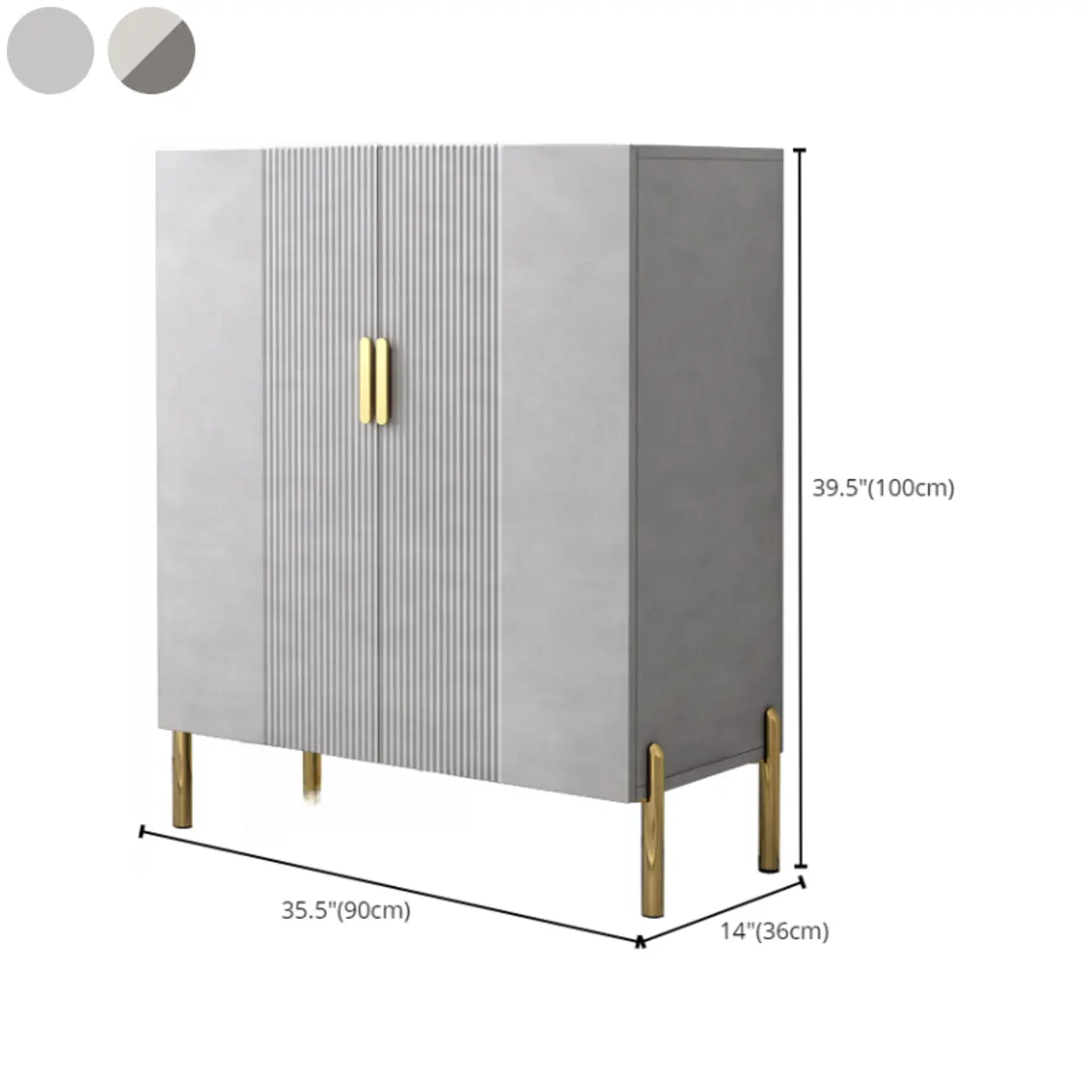 Hallway Wood White Shoe Storage Cabinet with Gold Legs Image - 30 | homeyfad