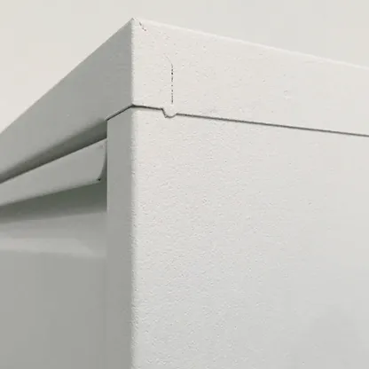 White Metal Wall-Mounted Entryway Shoe Storage Cabinet Image - 13