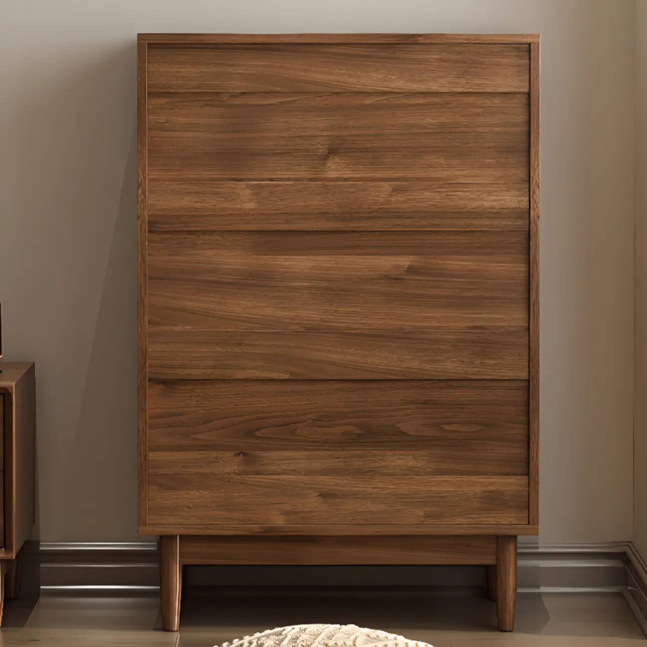 Mid-Century Modern Walnut Wood Living Room Storage Cabinet Image - 6 | homeyfad
