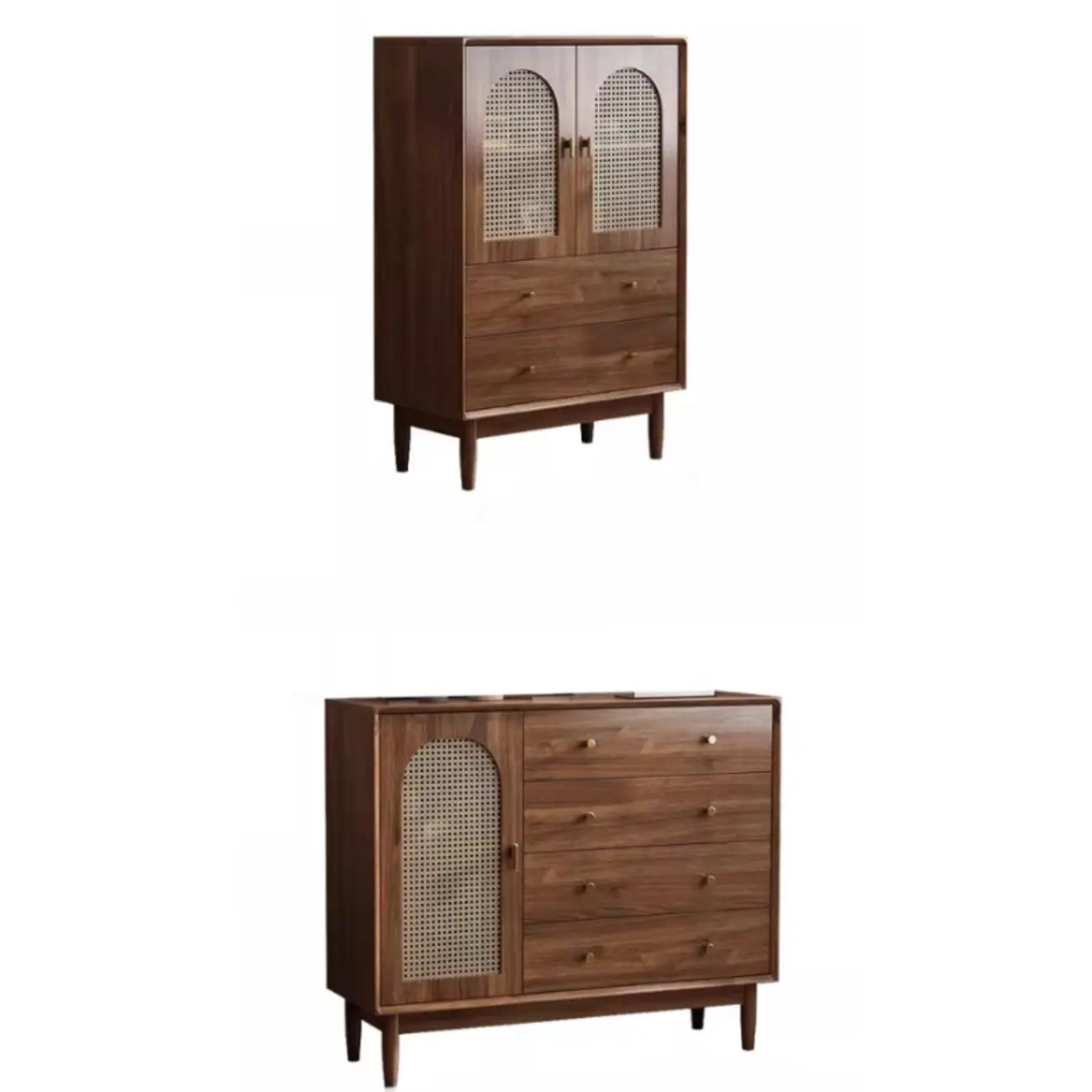 Mid-Century Modern Walnut Wood Living Room Storage Cabinet Image - 10 | homeyfad