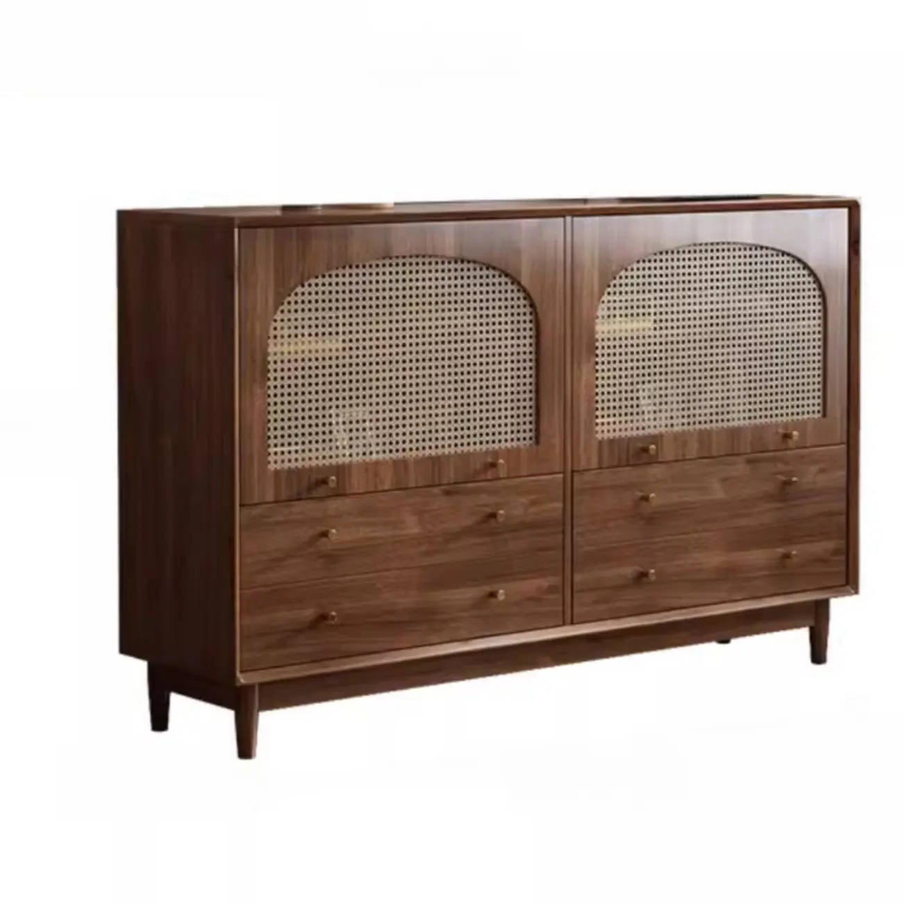 Mid-Century Modern Walnut Wood Living Room Storage Cabinet Image - 11 | homeyfad