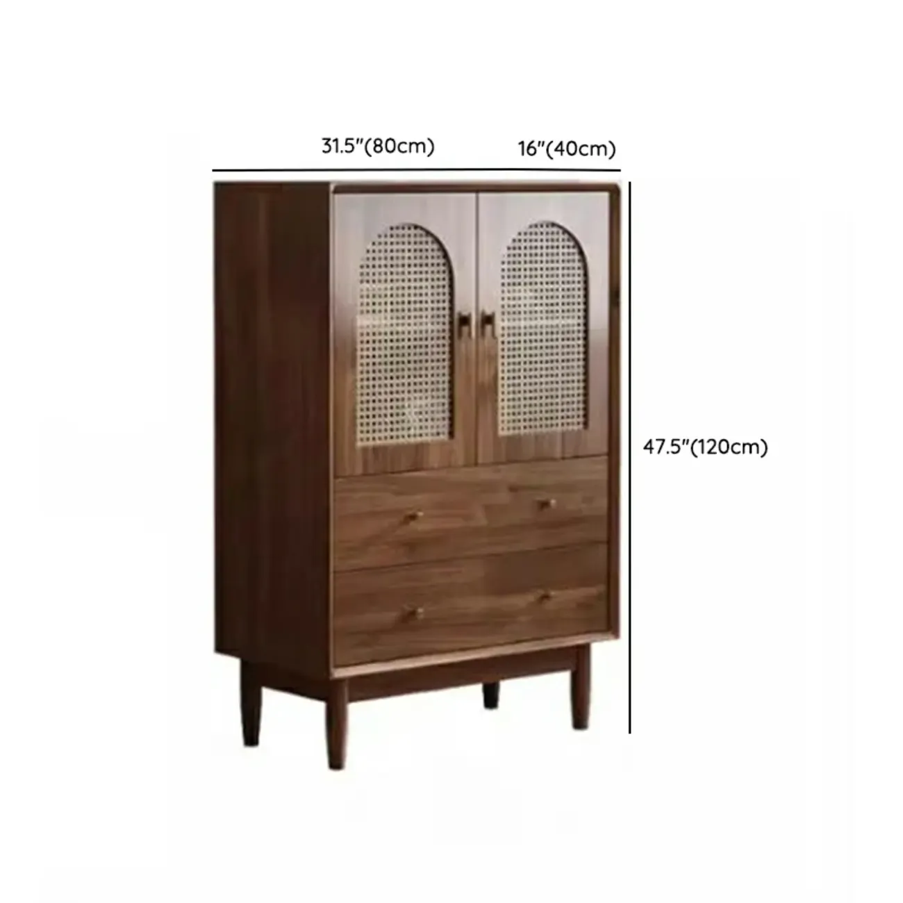 Mid-Century Modern Walnut Wood Living Room Storage Cabinet Image - 21