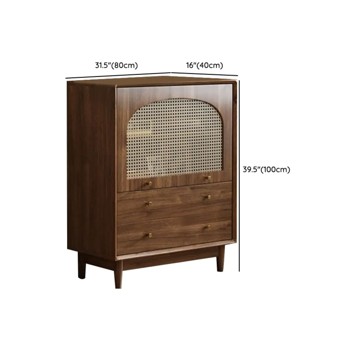 Mid-Century Modern Walnut Wood Living Room Storage Cabinet Image - 22