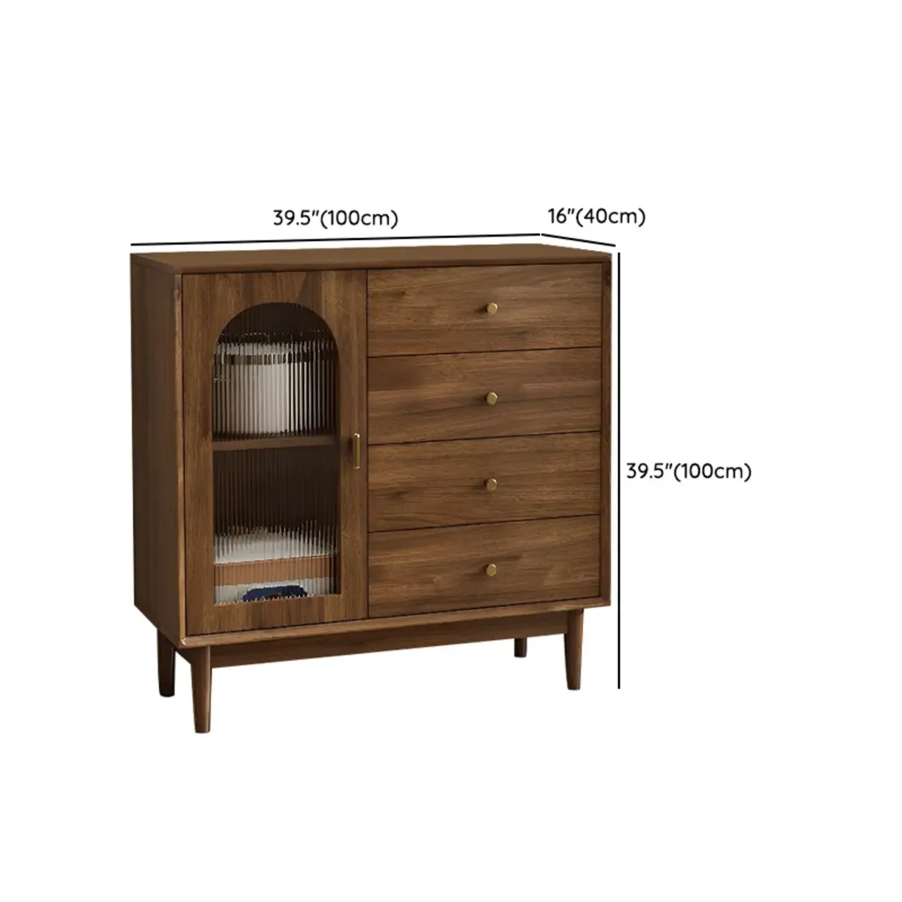 Mid-Century Modern Walnut Wood Living Room Storage Cabinet Image - 31