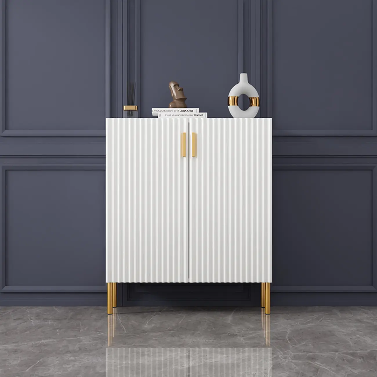 Modern Orange Wood Shoe Storage for Small Space Image - 2 | homeyfad