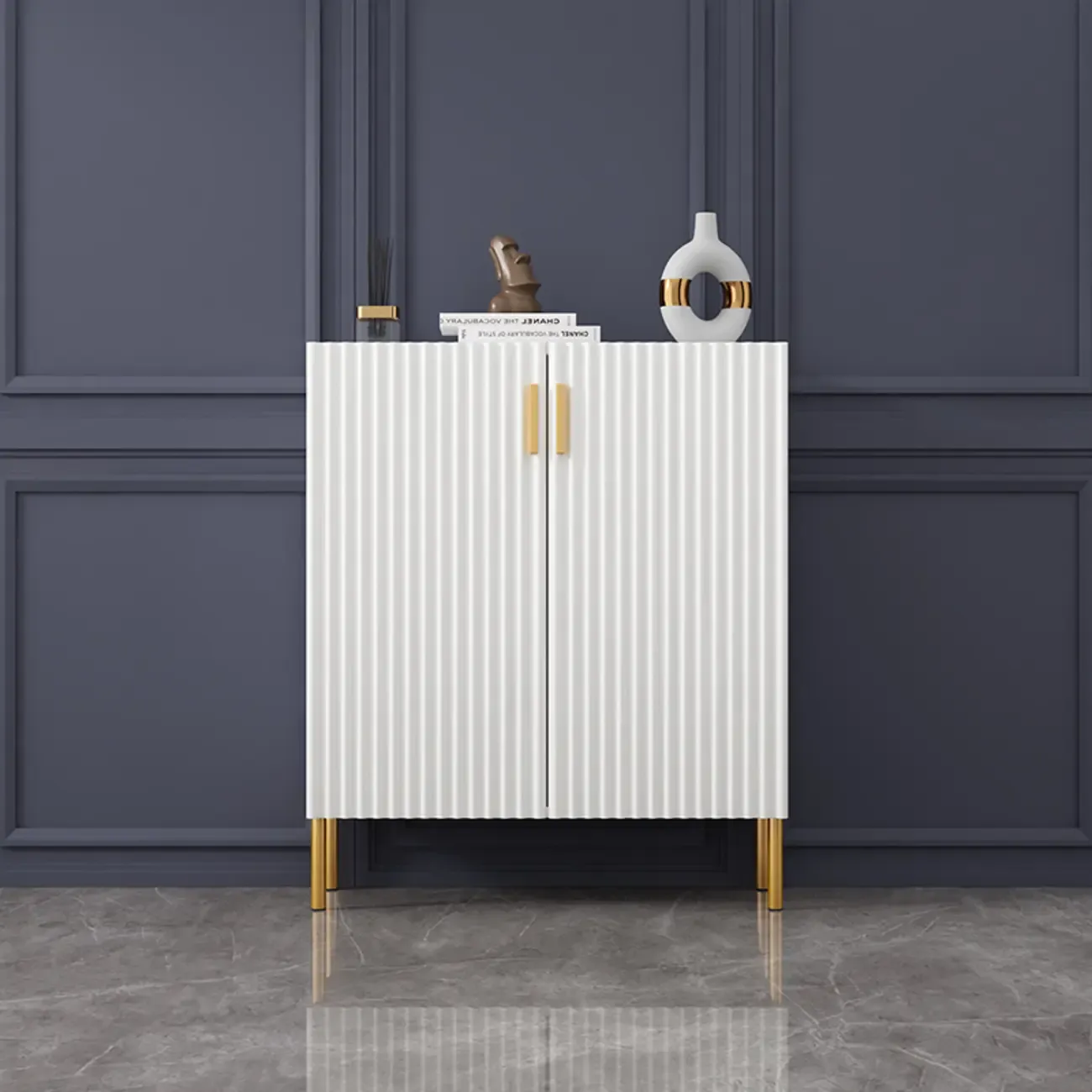 Modern Orange Wood Shoe Storage for Small Space Image - 2