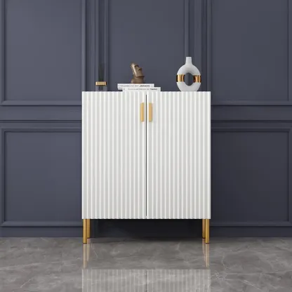 Modern Orange Wood Shoe Storage for Small Space Image - 2