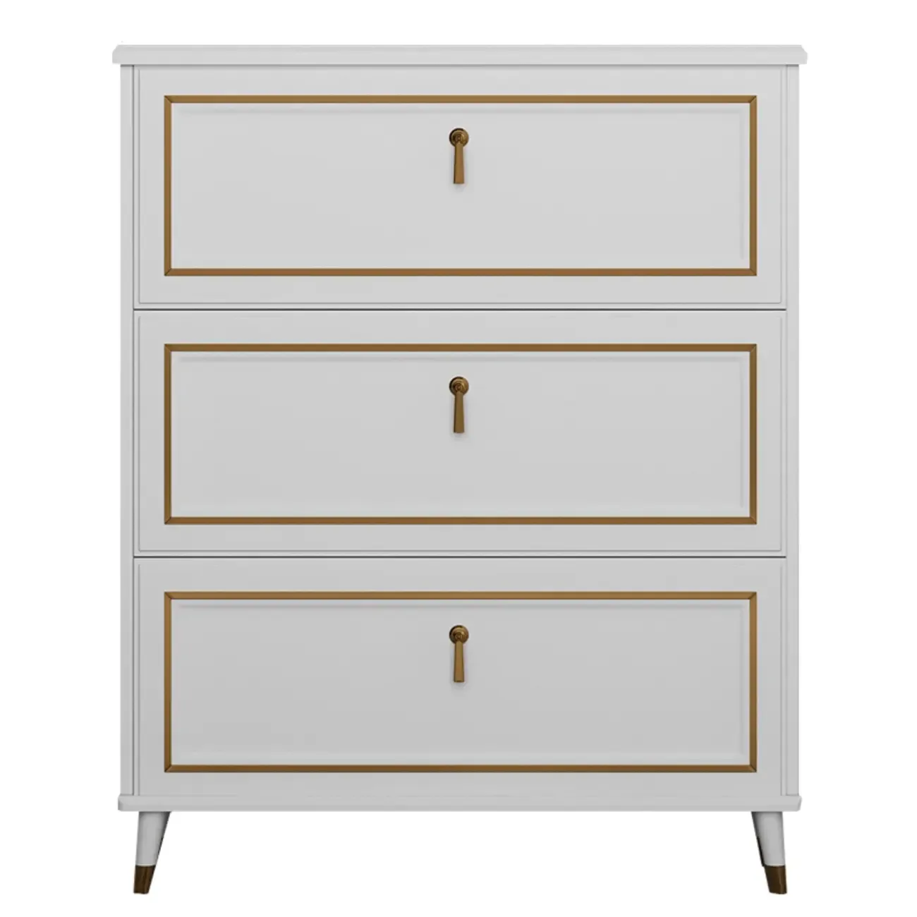 Grey Wooden Drop Front Shoe Cabinet with Adjustable Shelves Image - 5