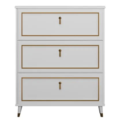 Grey Wooden Drop Front Shoe Cabinet with Adjustable Shelves Image - 5