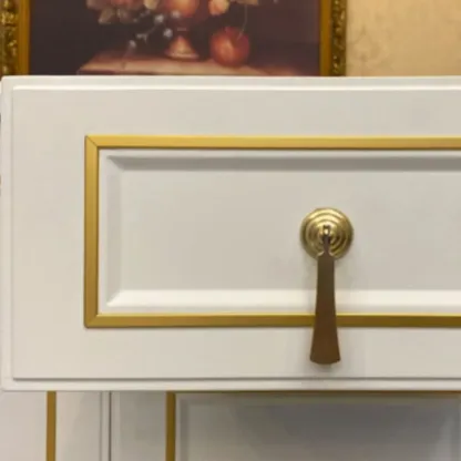 Grey Wooden Drop Front Shoe Cabinet with Adjustable Shelves Image - 6