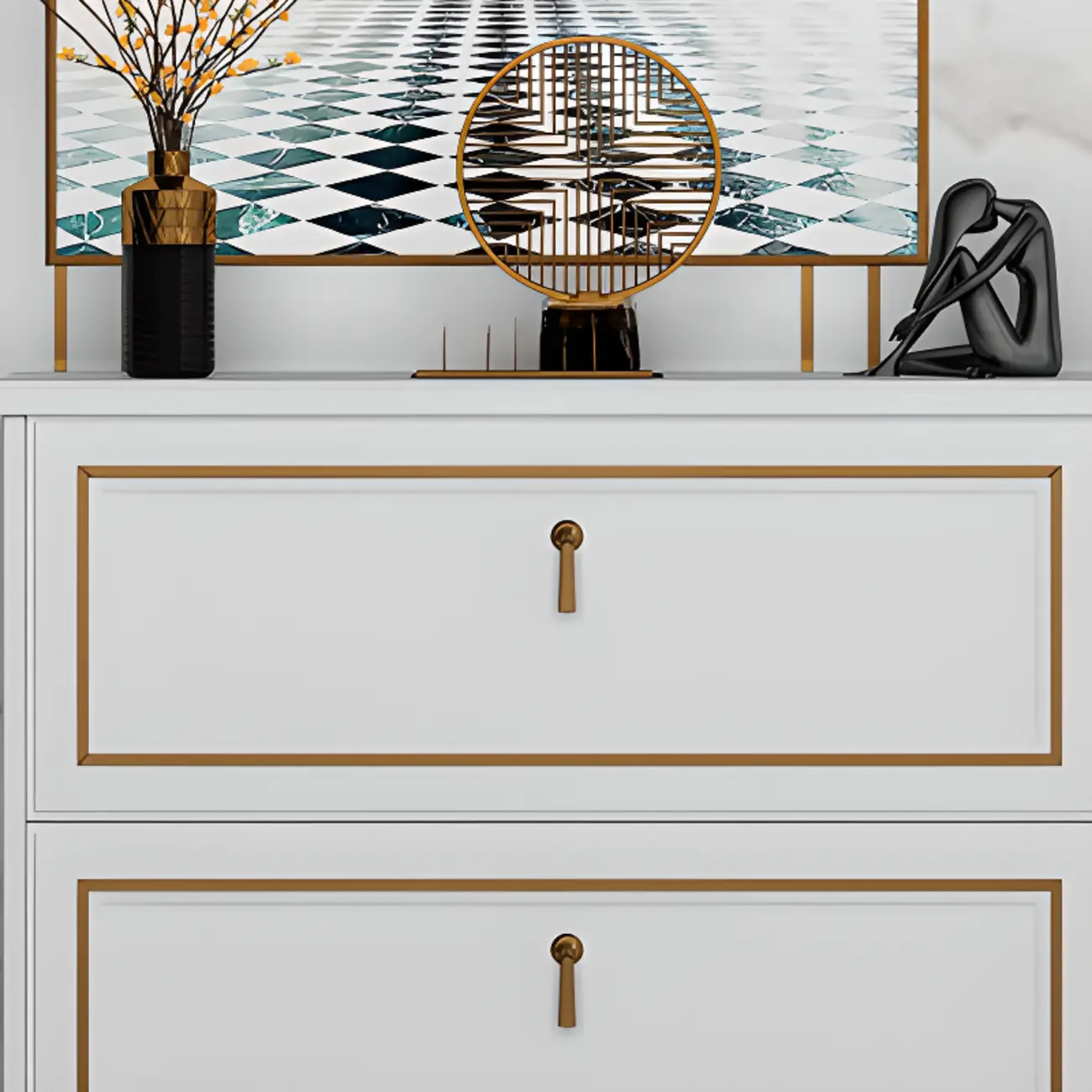 Grey Wooden Drop Front Shoe Cabinet with Adjustable Shelves Image - 9 | homeyfad