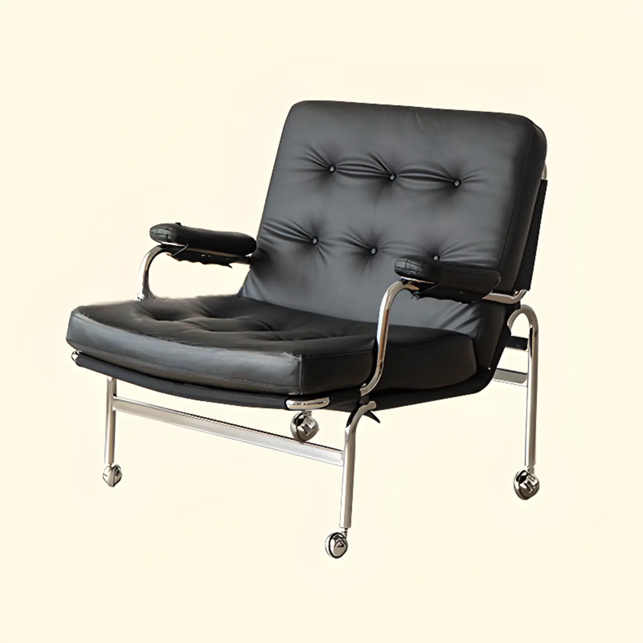 Modern Leather Swivel High Back Accent Chair Image - 5 | homeyfad