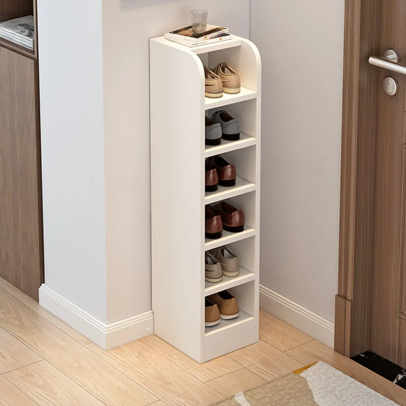 Functional Adjustable Multi-Layer Wooden Shoe Rack Organizer Image - 5 | homeyfad