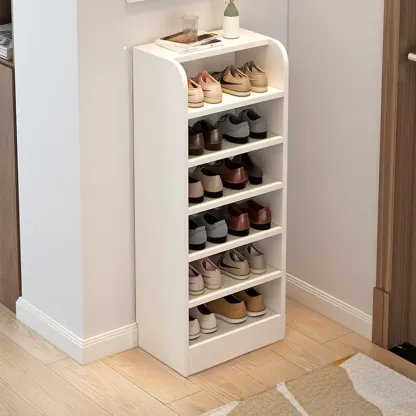 Functional Adjustable Multi-Layer Wooden Shoe Rack Organizer Image - 8