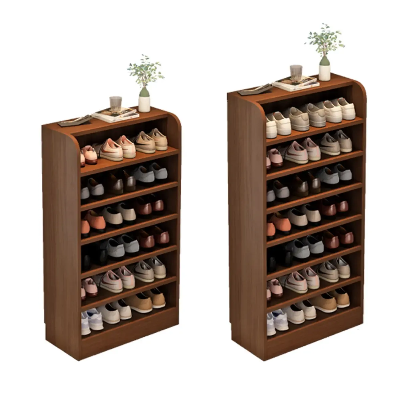 Functional Adjustable Multi-Layer Wooden Shoe Rack Organizer Image - 12