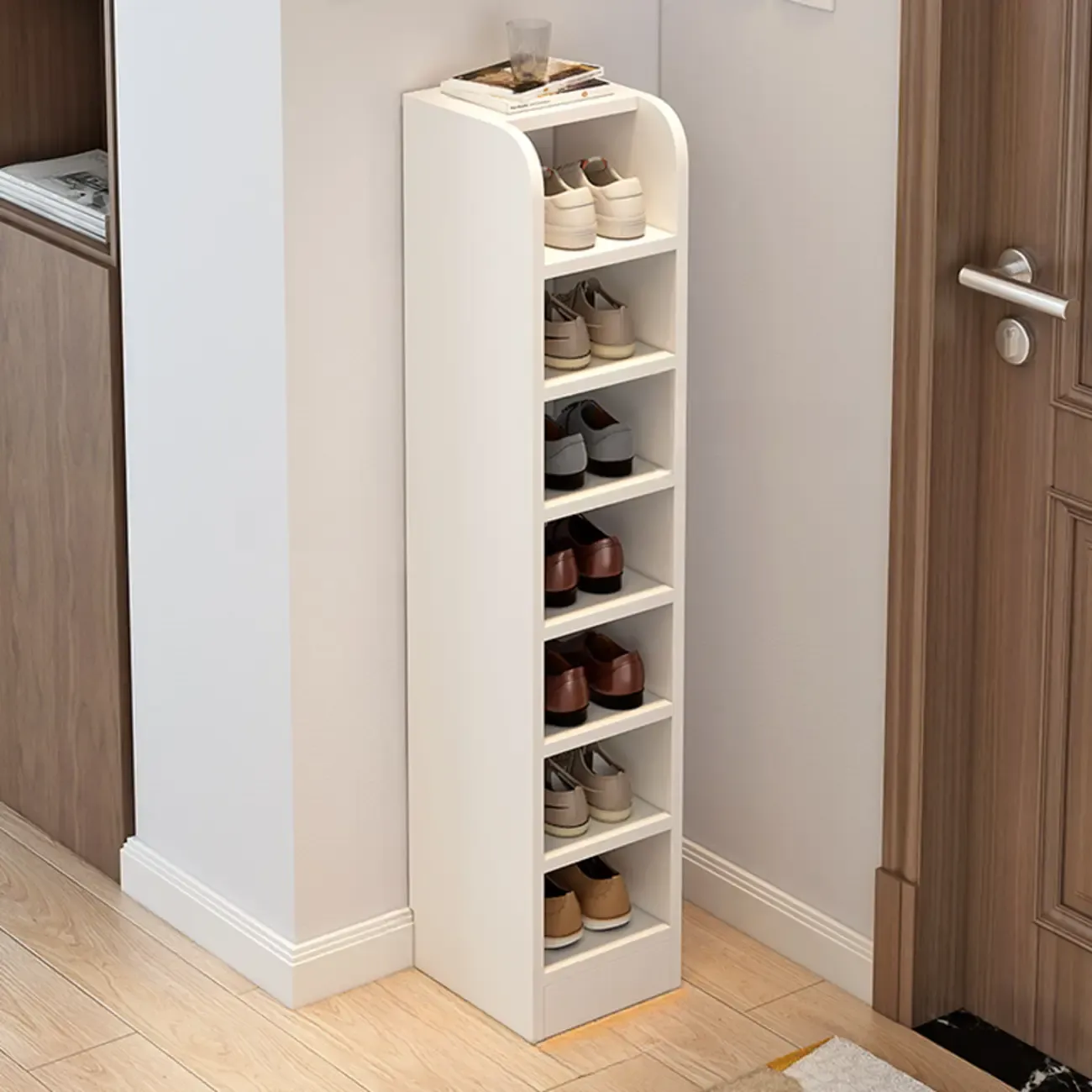 Functional Adjustable Multi-Layer Wooden Shoe Rack Organizer Image - 9