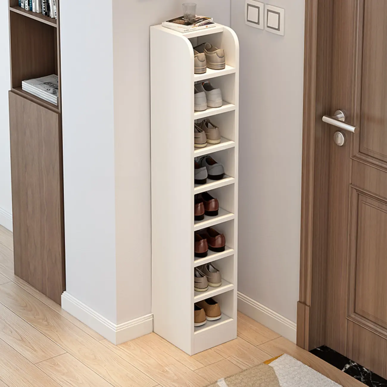 Functional Adjustable Multi-Layer Wooden Shoe Rack Organizer Image - 11 | homeyfad