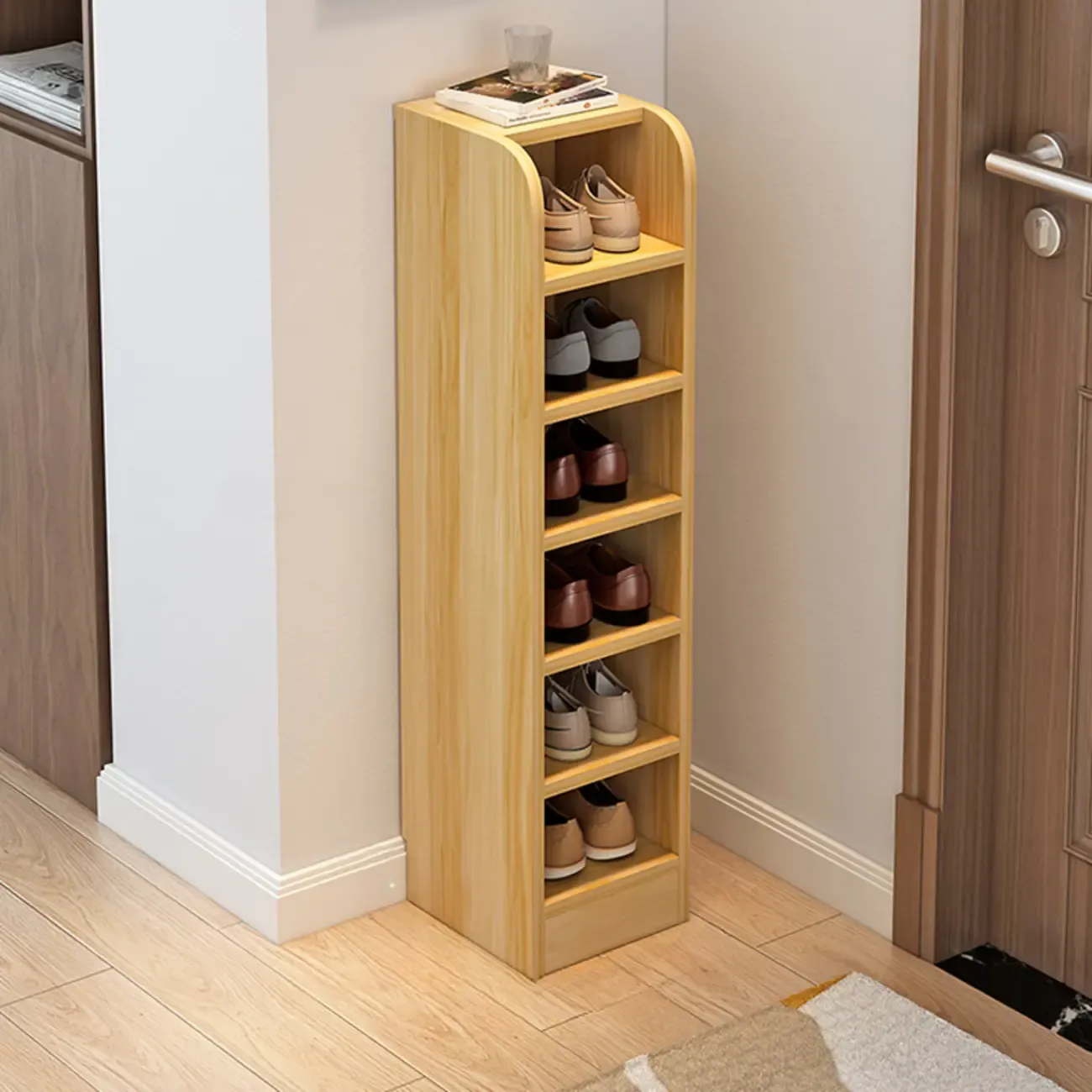 Functional Adjustable Multi-Layer Wooden Shoe Rack Organizer Image - 19