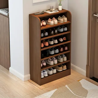 Functional Adjustable Multi-Layer Wooden Shoe Rack Organizer Image - 29