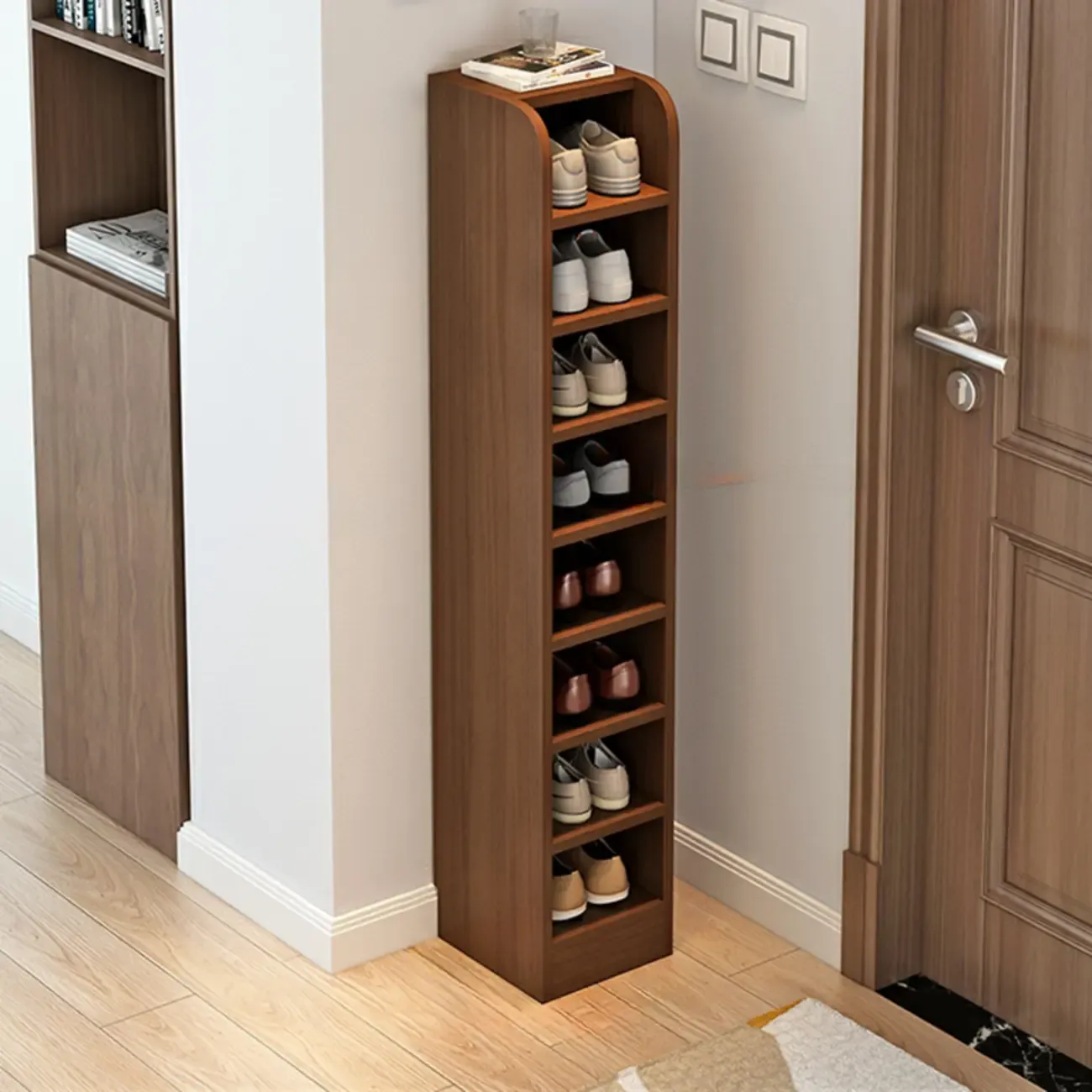 Functional Adjustable Multi-Layer Wooden Shoe Rack Organizer Image - 33