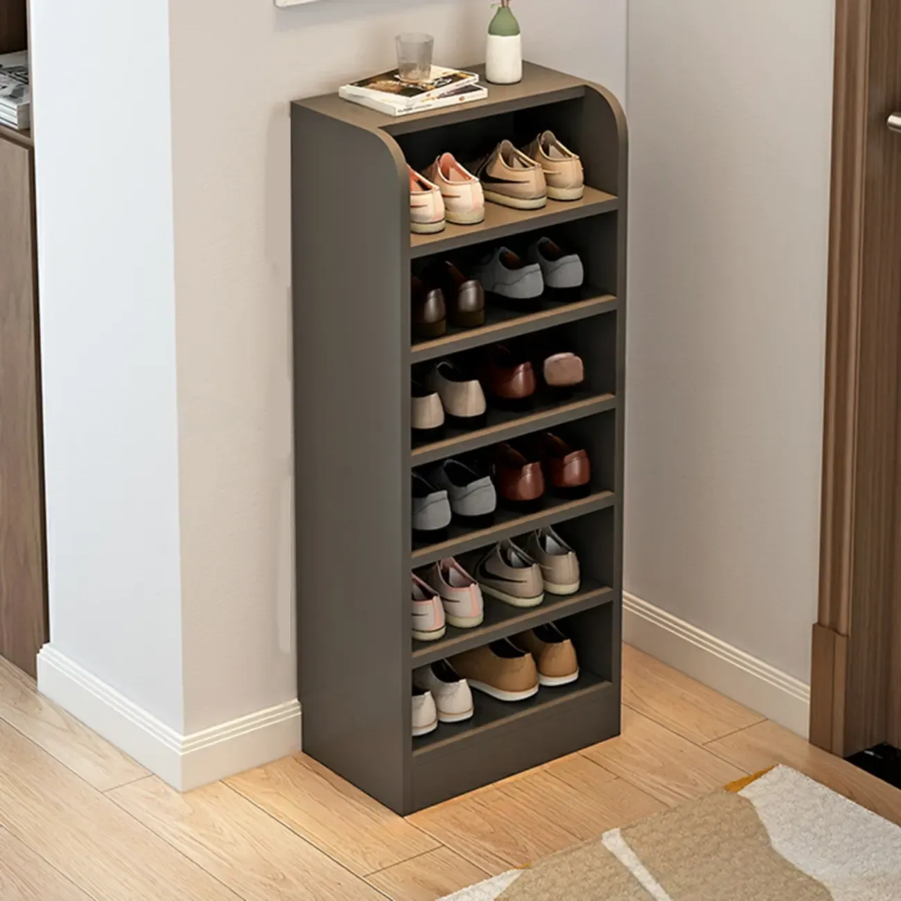 Functional Adjustable Multi-Layer Wooden Shoe Rack Organizer Image - 37