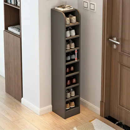 Functional Adjustable Multi-Layer Wooden Shoe Rack Organizer Image - 42