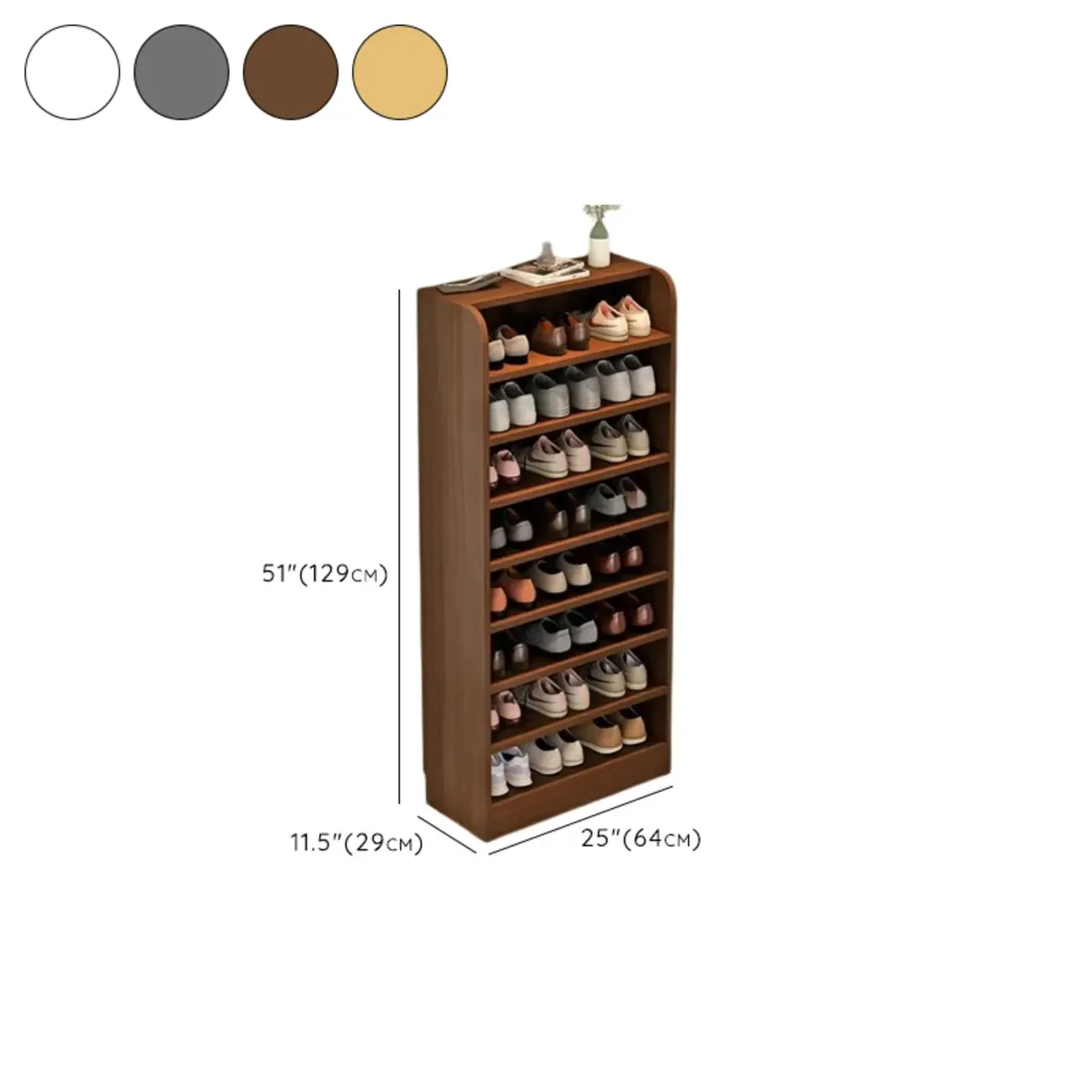 Functional Adjustable Multi-Layer Wooden Shoe Rack Organizer Image - 50