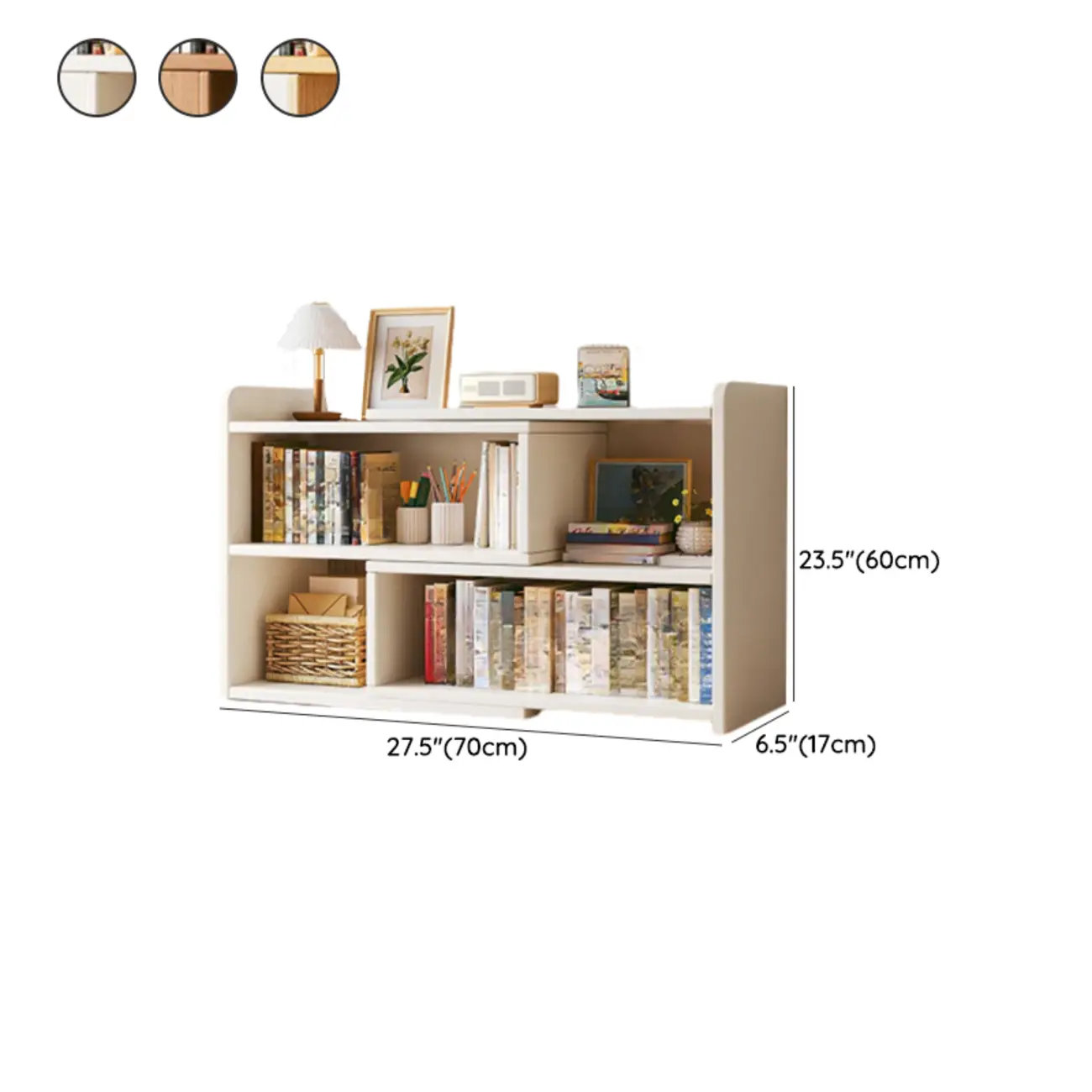 Modern Wood Adjustable Horizontal Bookcase Cube Organizer Image - 16 | homeyfad