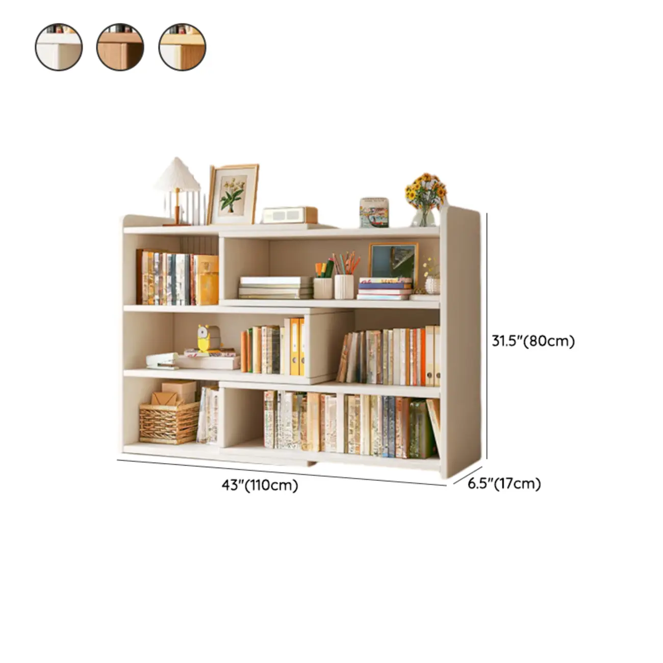 Modern Wood Adjustable Horizontal Bookcase Cube Organizer Image - 18 | homeyfad