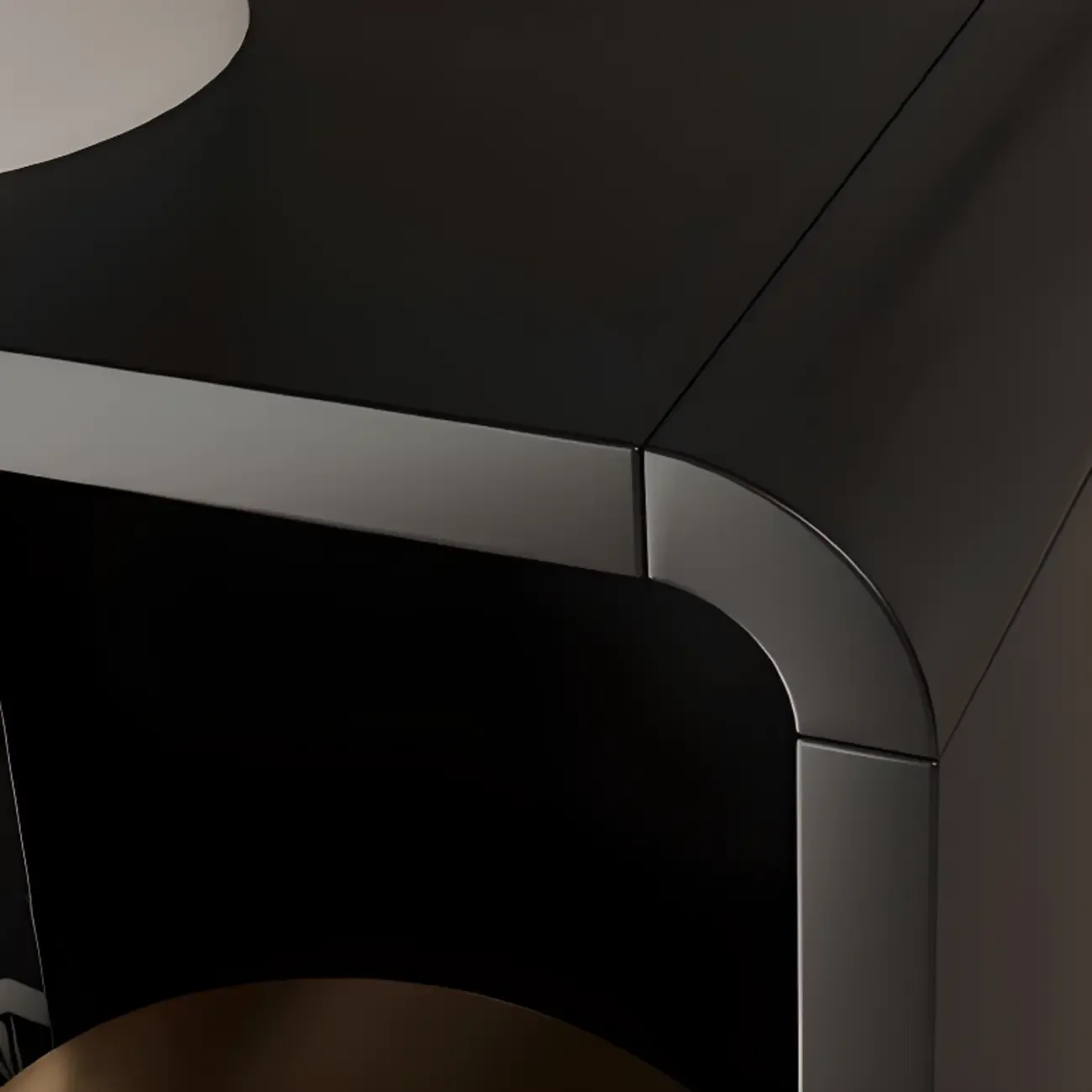 Narrow Black Wood 5-Tier Rolling Bookcase with Drawers Image - 8