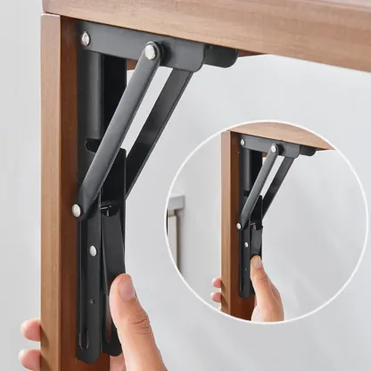 Manual Extension Brown Bamboo Storage Bar Tables Image - 7