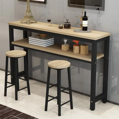 Modern Reddish Engineered Wood Bar Tables Image - 1