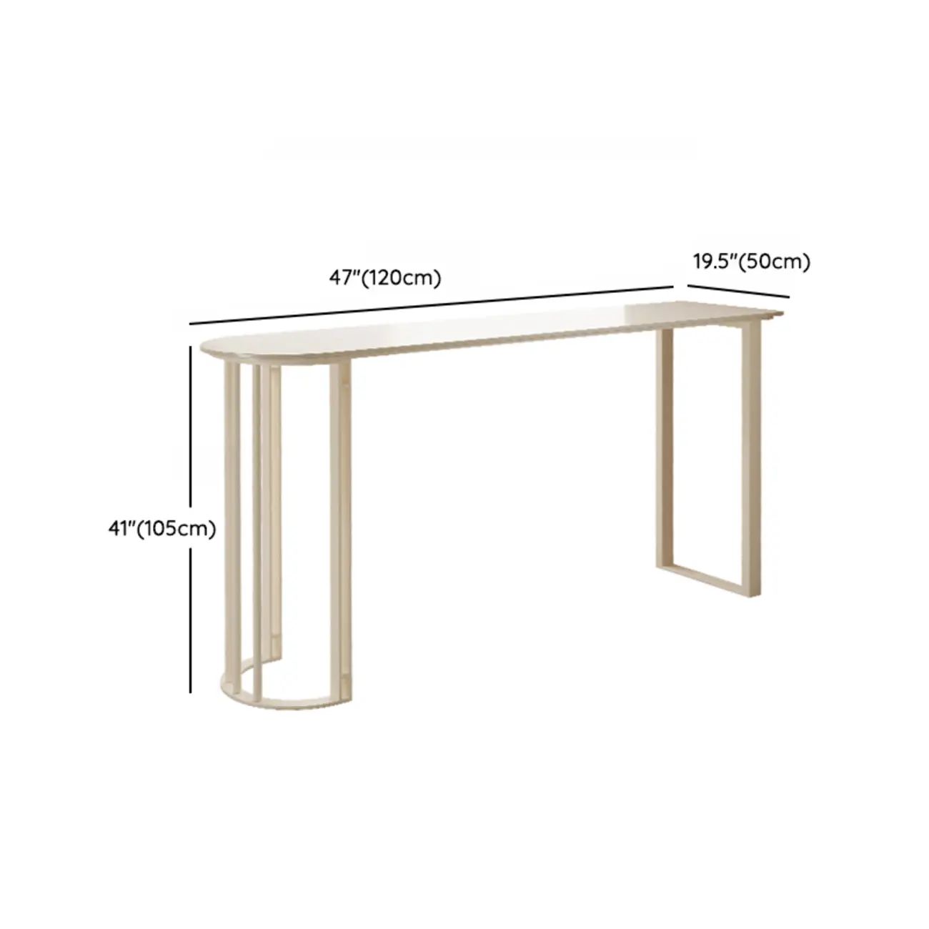 Free Form Sintered Stone White Bar Table Image - 9 | homeyfad