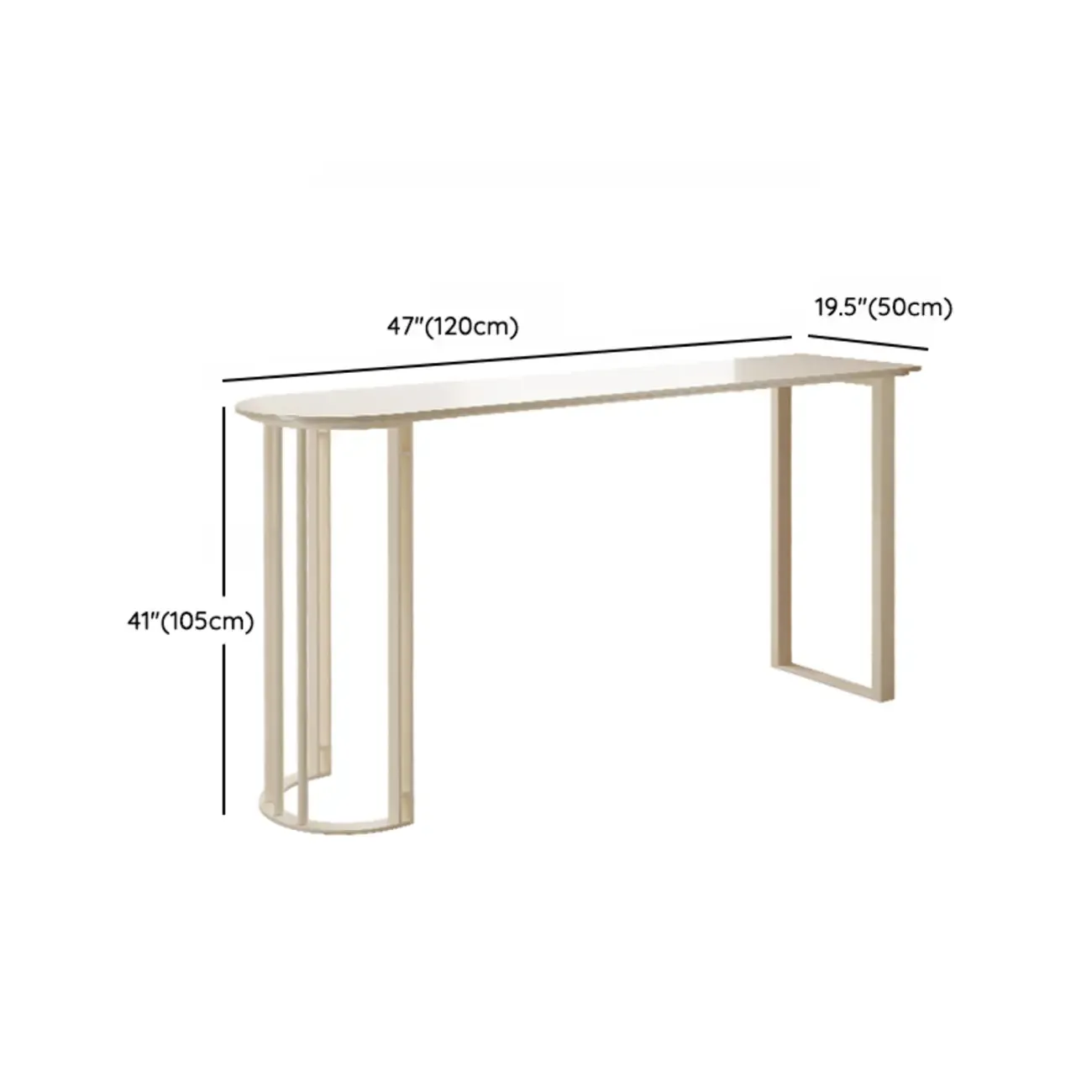 Free Form Sintered Stone White Bar Table Image - 9