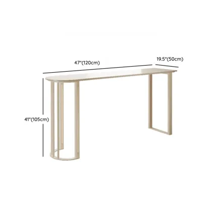 Free Form Sintered Stone White Bar Table Image - 9