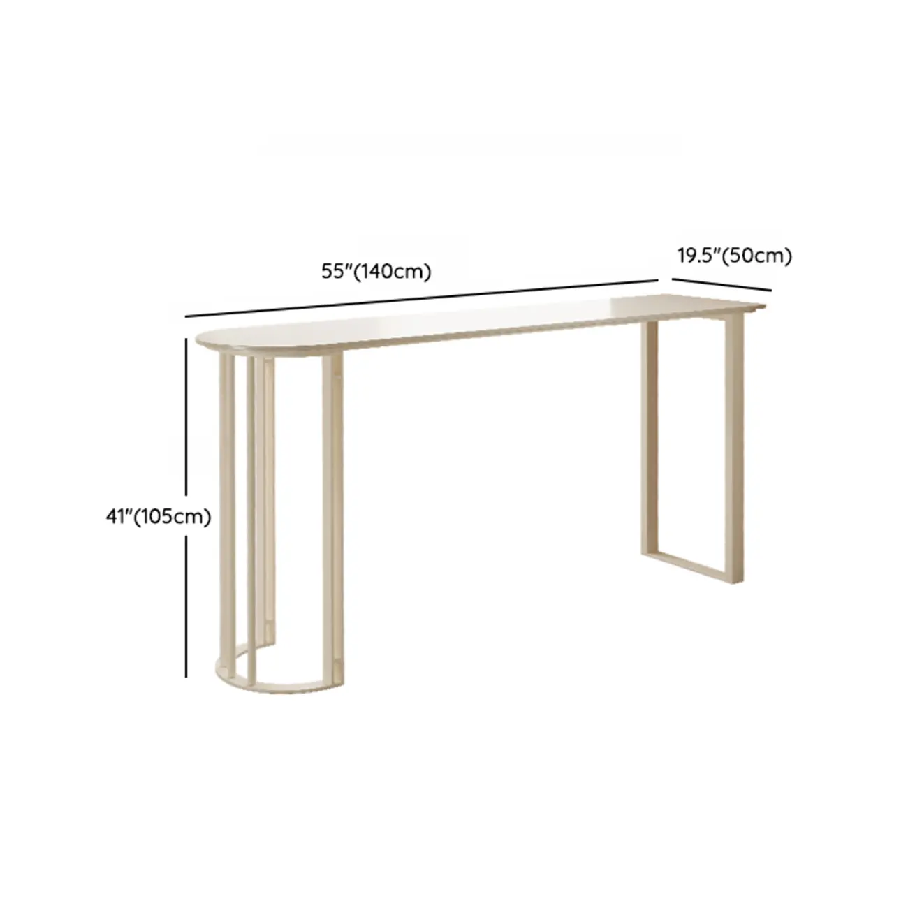 Free Form Sintered Stone White Bar Table Image - 10 | homeyfad