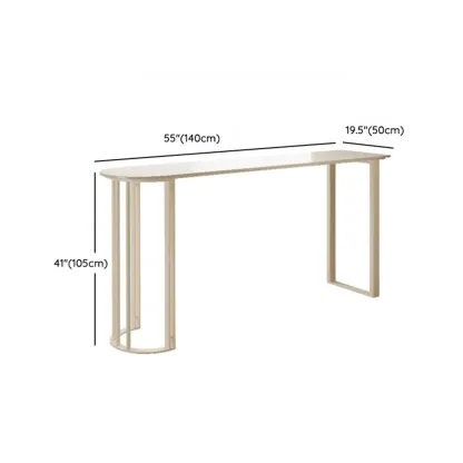 Free Form Sintered Stone White Bar Table Image - 10
