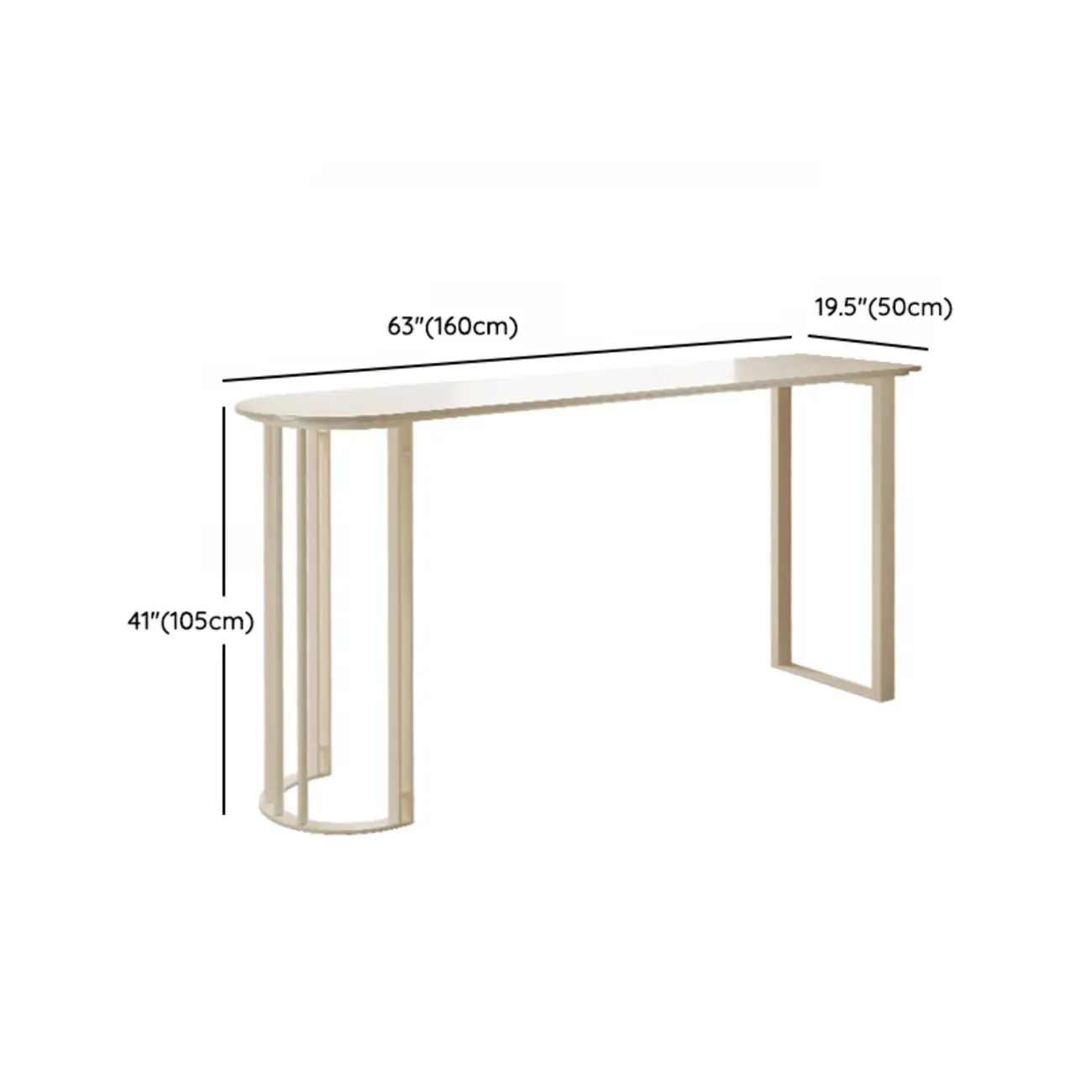 Free Form Sintered Stone White Bar Table Image - 11