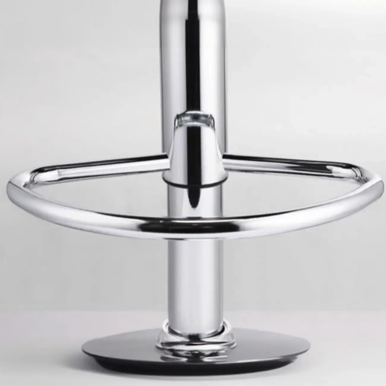 Modern Shell-Shape Leather Adjustable Swivel Bar Stools Image - 14