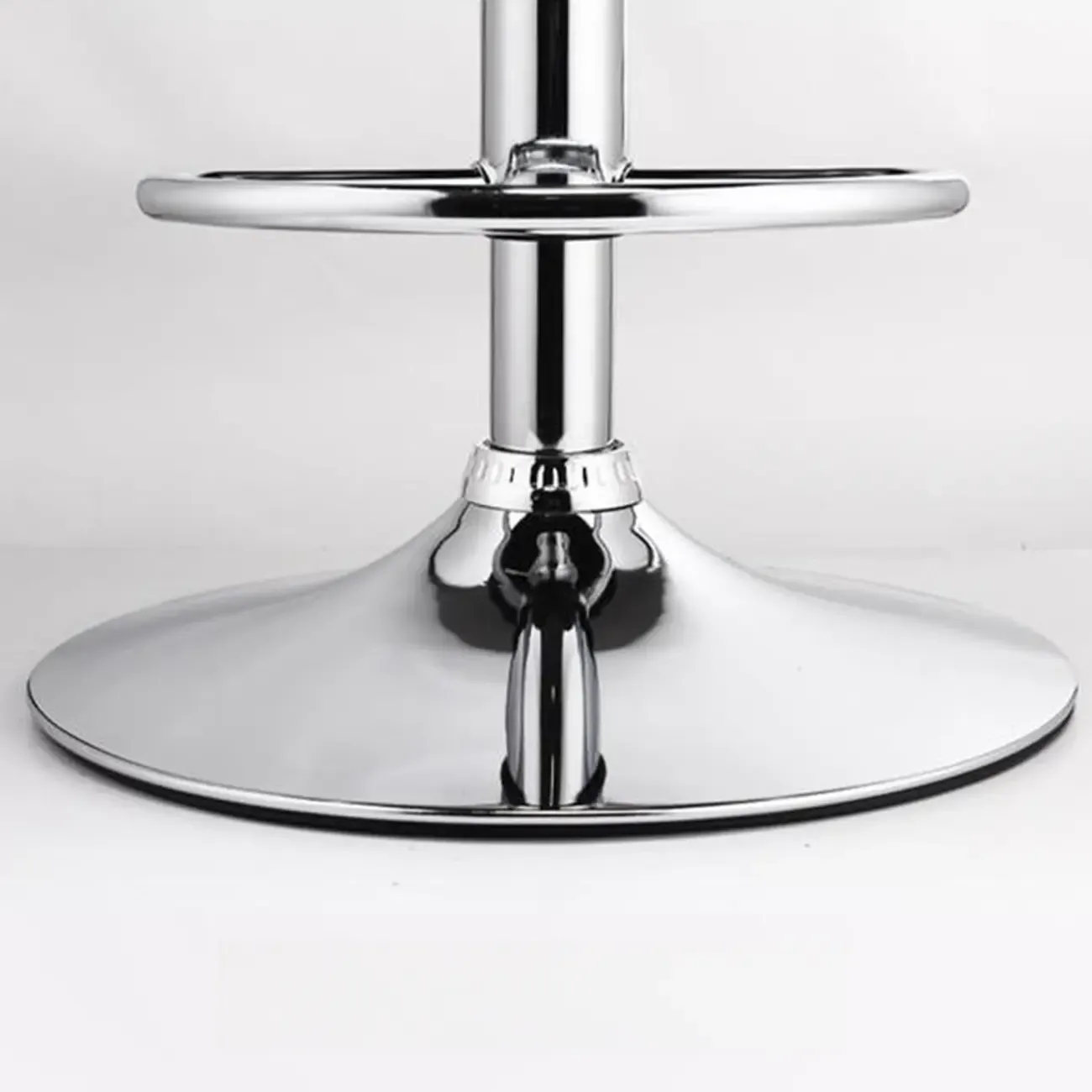 Modern Shell-Shape Leather Adjustable Swivel Bar Stools Image - 16