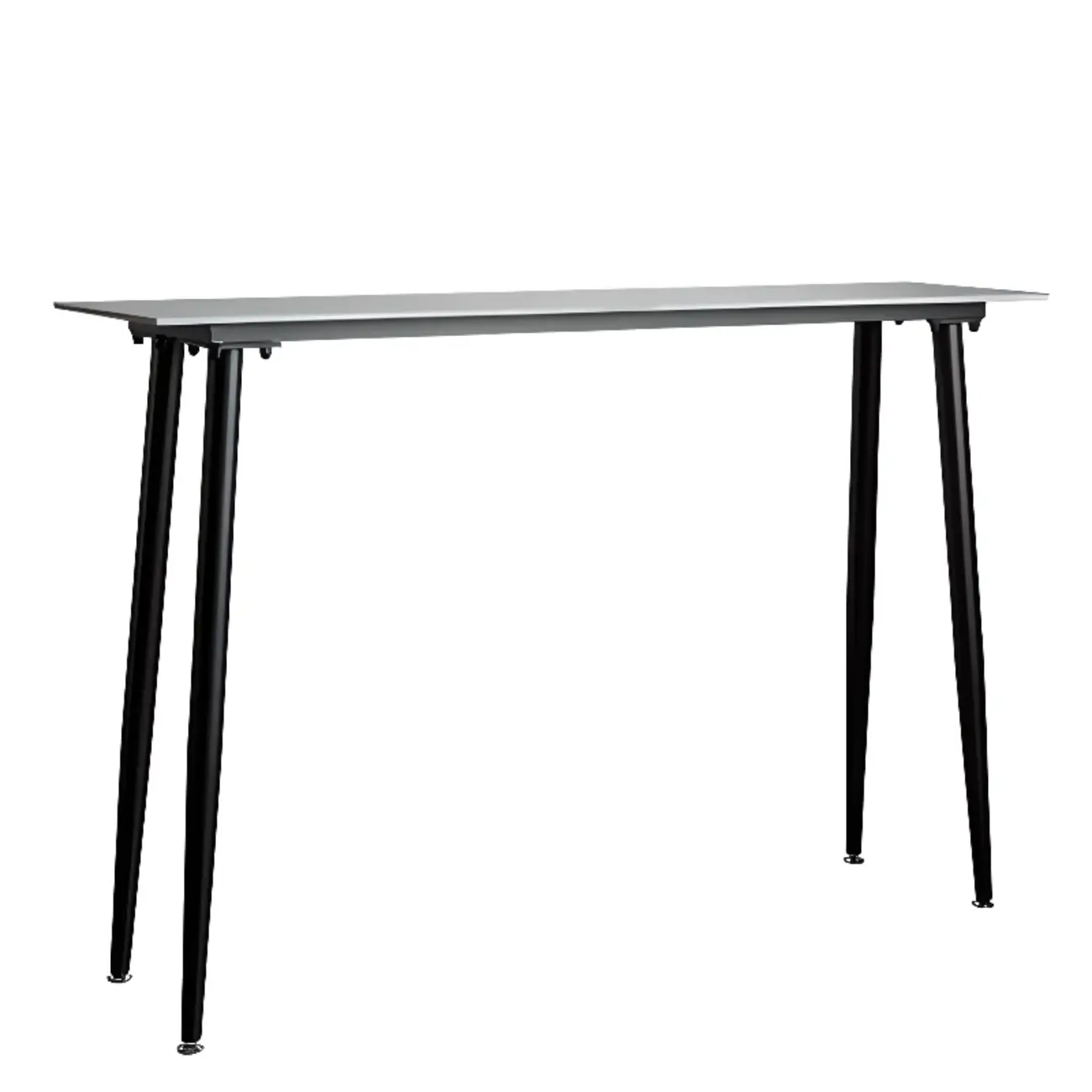 Modern Grey Travertine Top Metal Legs Bar Table for Dining Room Image - 2 | homeyfad